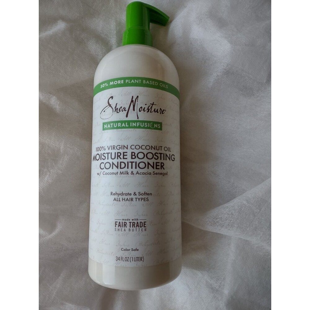 Shea Moisture Boosting Conditioner with Coconut Milk & Acacia Senegal 34 Oz NEW